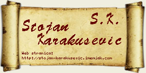 Stojan Karakušević vizit kartica